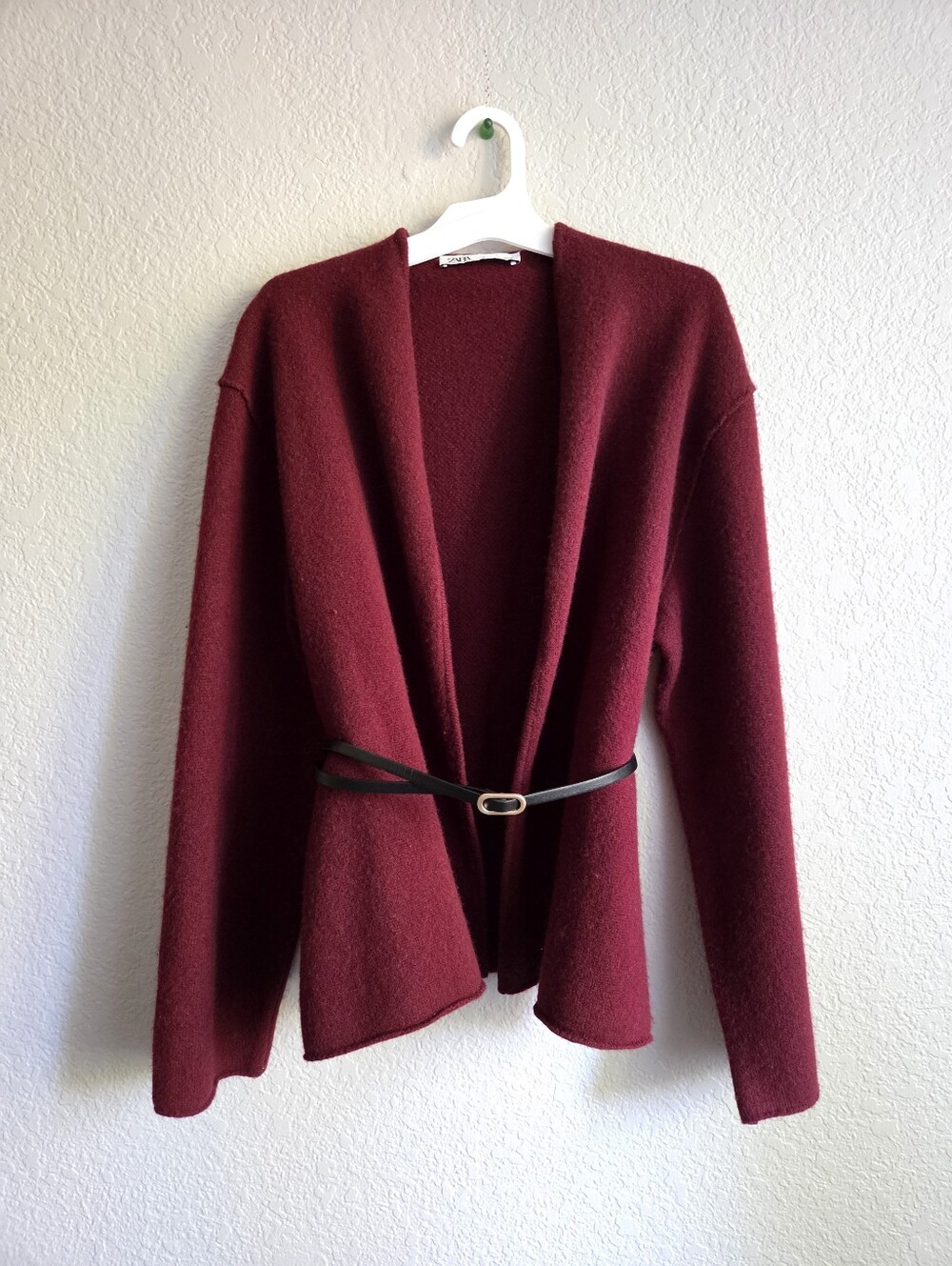 Zara 100% Wool Sweater Jacket